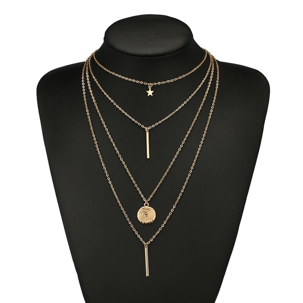3 for $25⚡️multilayer star bar coin necklace - Picture 4 of 8